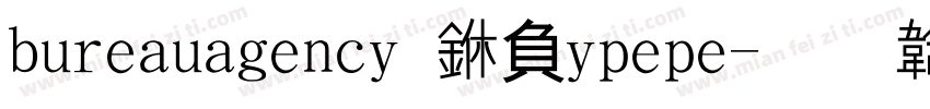 bureauagency 中typepe字体转换